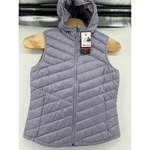 Marmot Highlander‎ Hoody Puffer Down Vest - 700 Fill Power NWT Size XL Lavender